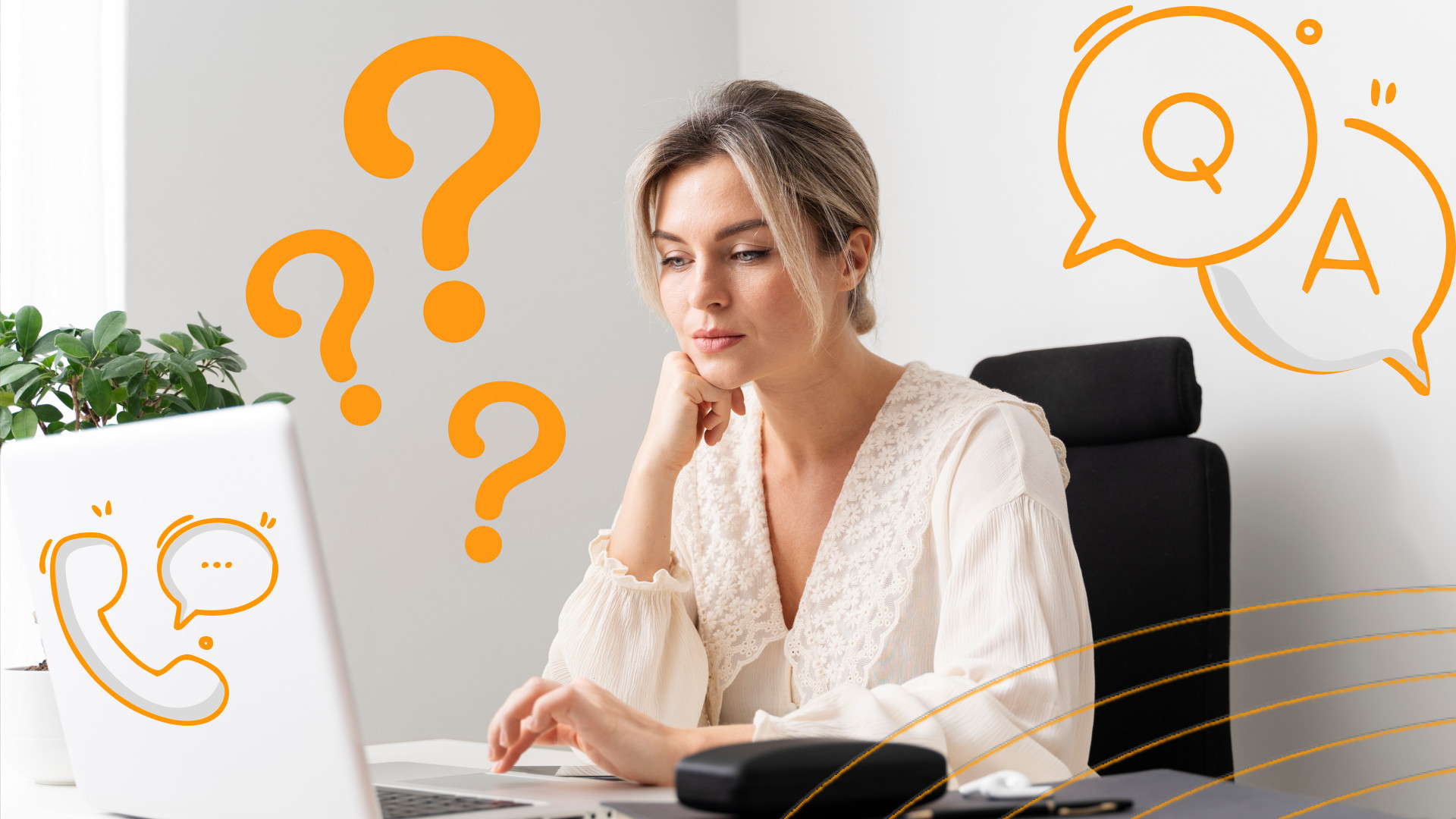 девушка за ноутбуком